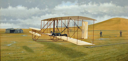 Twelve Seconds and 120 feet - Wright Flyer - by Colin E. Bowley