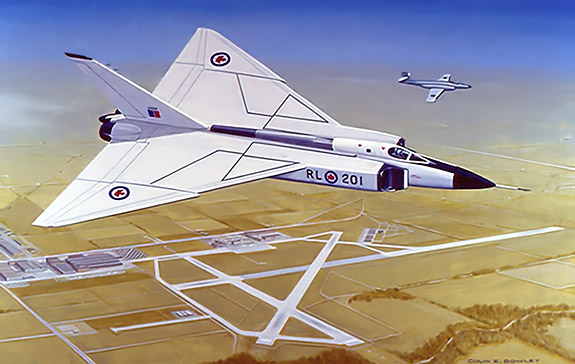 First Flight of the CF-105 Avro Arrow - March 25 1958 - by Colin E. Bowley