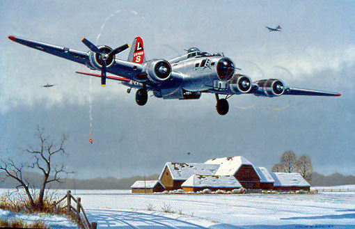 Nearly Home - Boeing B-17G Flying Fortress - by Colin E. Bowley