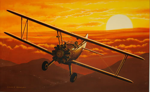 At the End of the Day - Boeing PT-17 Stearman - by Colin E. Bowley