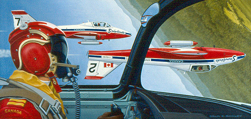 The Snowbirds - CT-114 Tutor - by Colin E. Bowley
