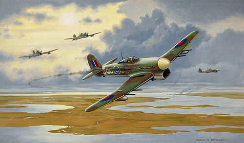 Jack Earle Heads for Home - Hawker Typhoon 3 Sqn RAF - by Colin E. Bowley