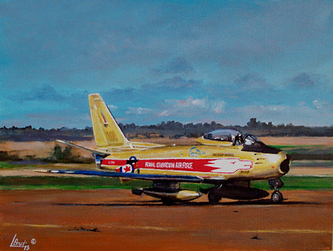 Hawk One... Canada's Golden Wings - Canadair Sabre in Golden Hawks Colours - by Len Boyd