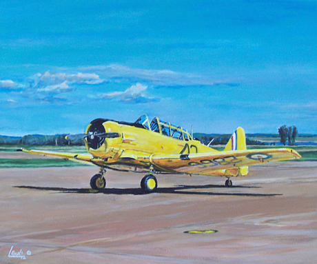 John Gillespie Magee 'High Flight' Harvard at Summerside Airshow, PEI - by Len Boyd