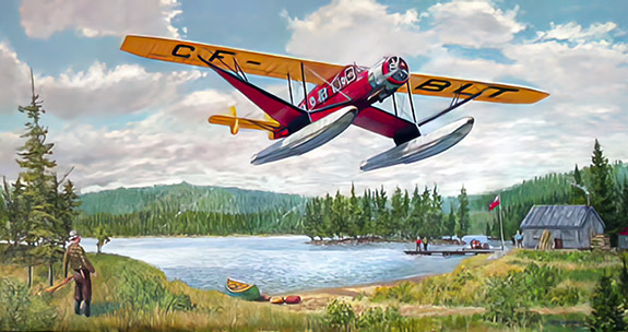 Just Enough Lake - Bellanca floatplane - by Don Connolly