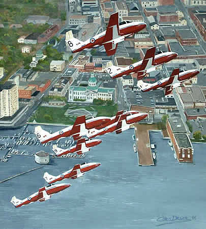 Snowbirds Performing Over Kingston Ontario - by Chris Driver