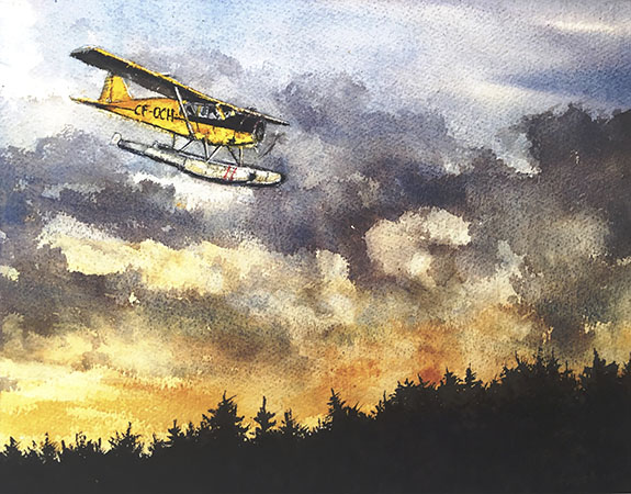 Beaver DHC-2 CF-OCH On Fire Patrol, Chapleau Fire District, 1950&#8217;s - by James 'Jake' Fowell