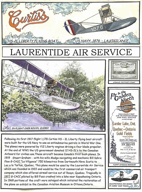 Curtiss HS 2L Laurentide Air Service graphic panel - by James 'Jake' Fowell"