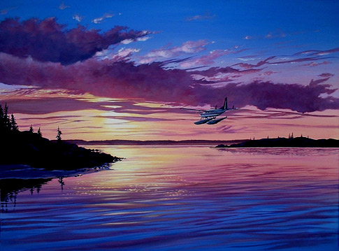 Flying Home on a Late Summer Evening - by Helene Girard