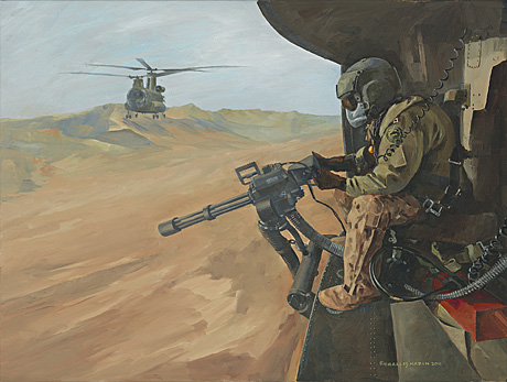 The Griffon Gunner, Afghanistan - Bell CH-146 Griffon - by Charles Kadin