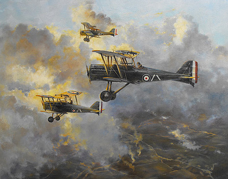 Over the Somme  - RFC Se5a - by Wes Lowe