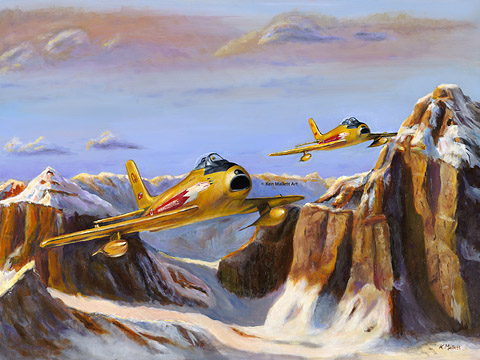 Sabre Rattling the Rockies - by Ken Mallett
