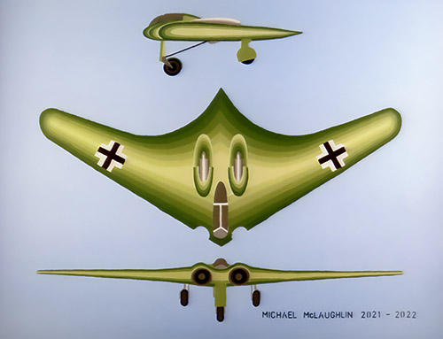 Horten 229 Flying Wing Prototype 1945 by Michael McLaughlin