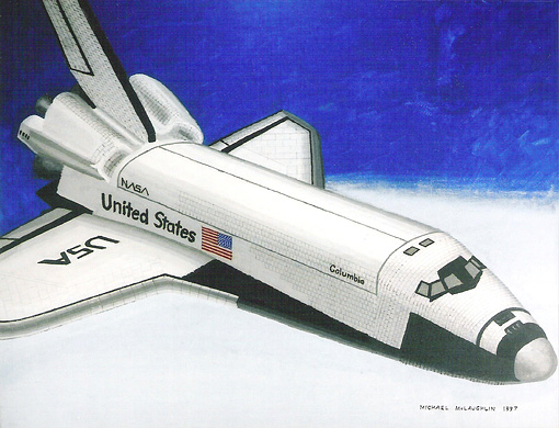 Shuttle in Orbit - by Michael McLaughlin