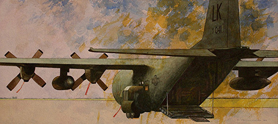 Herc Loading - C-130 Hercules - by B Frank Oord