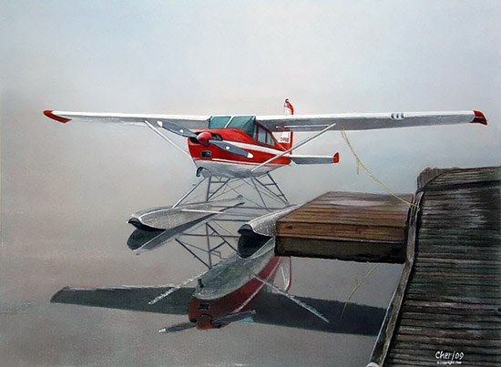 A Canadian Moment - Cessna Floatplane - by Cher Pruys