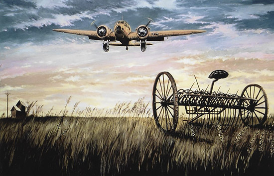 Prairie Fledgling - BCATP Avro Anson - by Paul Seguna