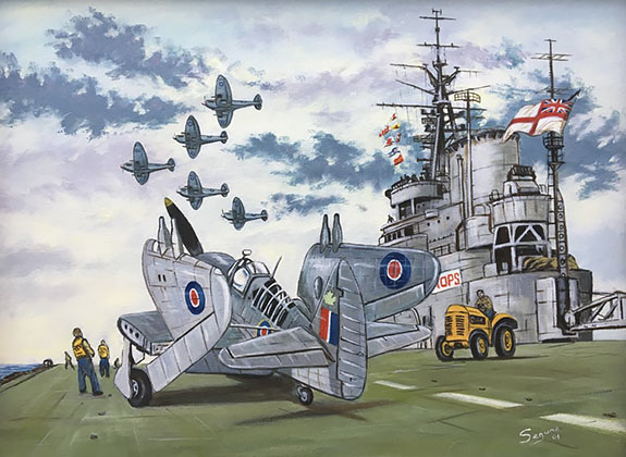 RCN Seafire Flypast - RCN Seafires, HMCS Warrior - by Paul Seguna