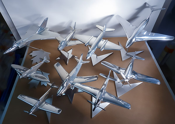 Assortment of aircraft cast in aluminum - by John Wheeldon