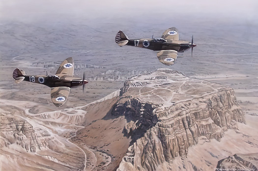 Merlins over Masada - Spitfires - by Ronald Wong