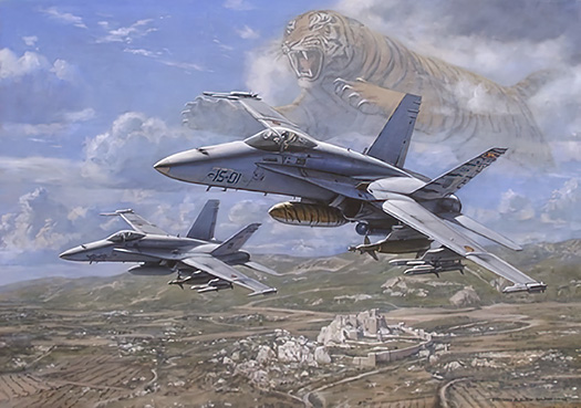 Tiger Leader - F-18 - by Ronald Wong
